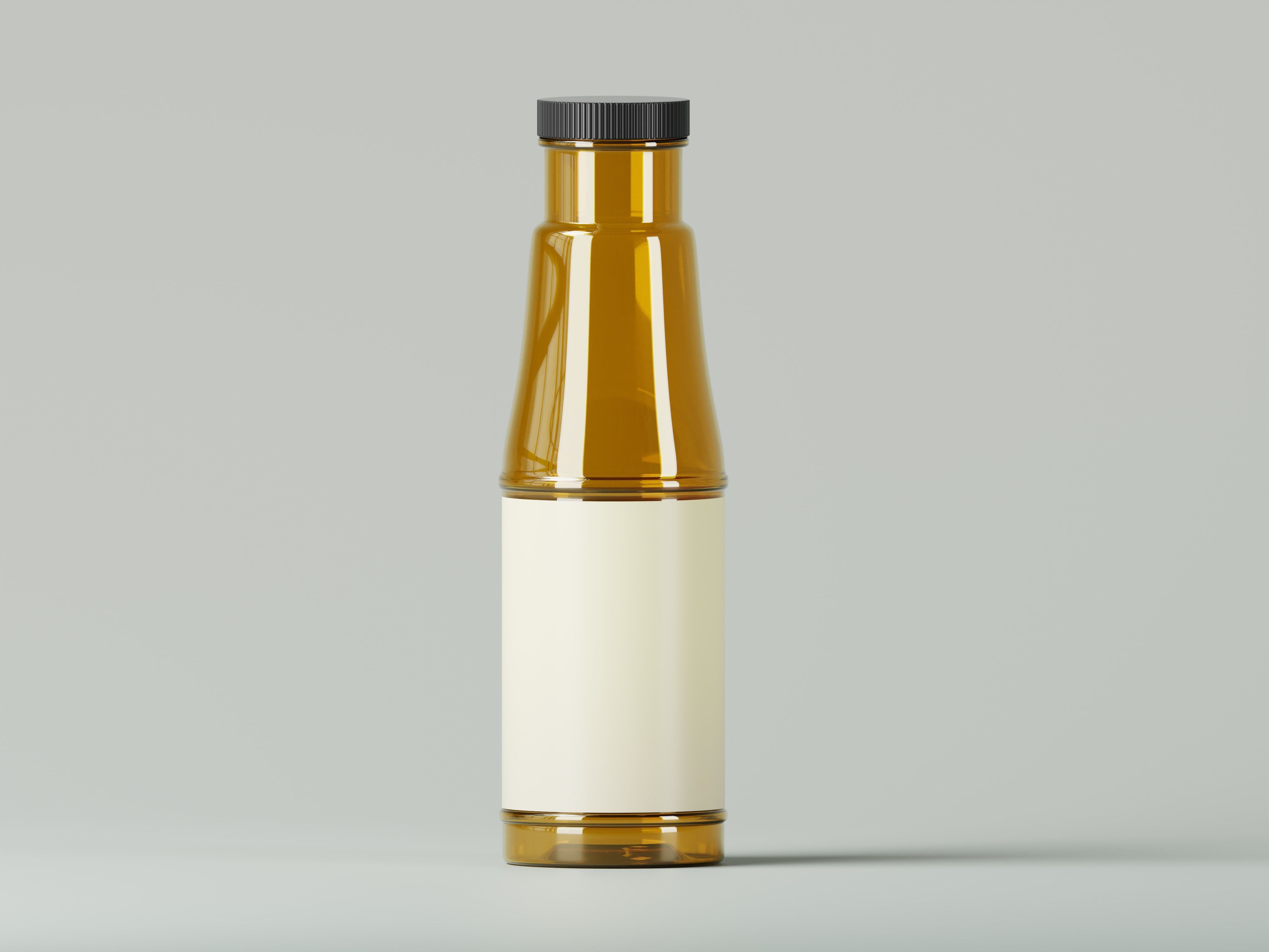 Glass Soda Soft Drink or Water Bottle 3D Model Low-poly 3D model_1