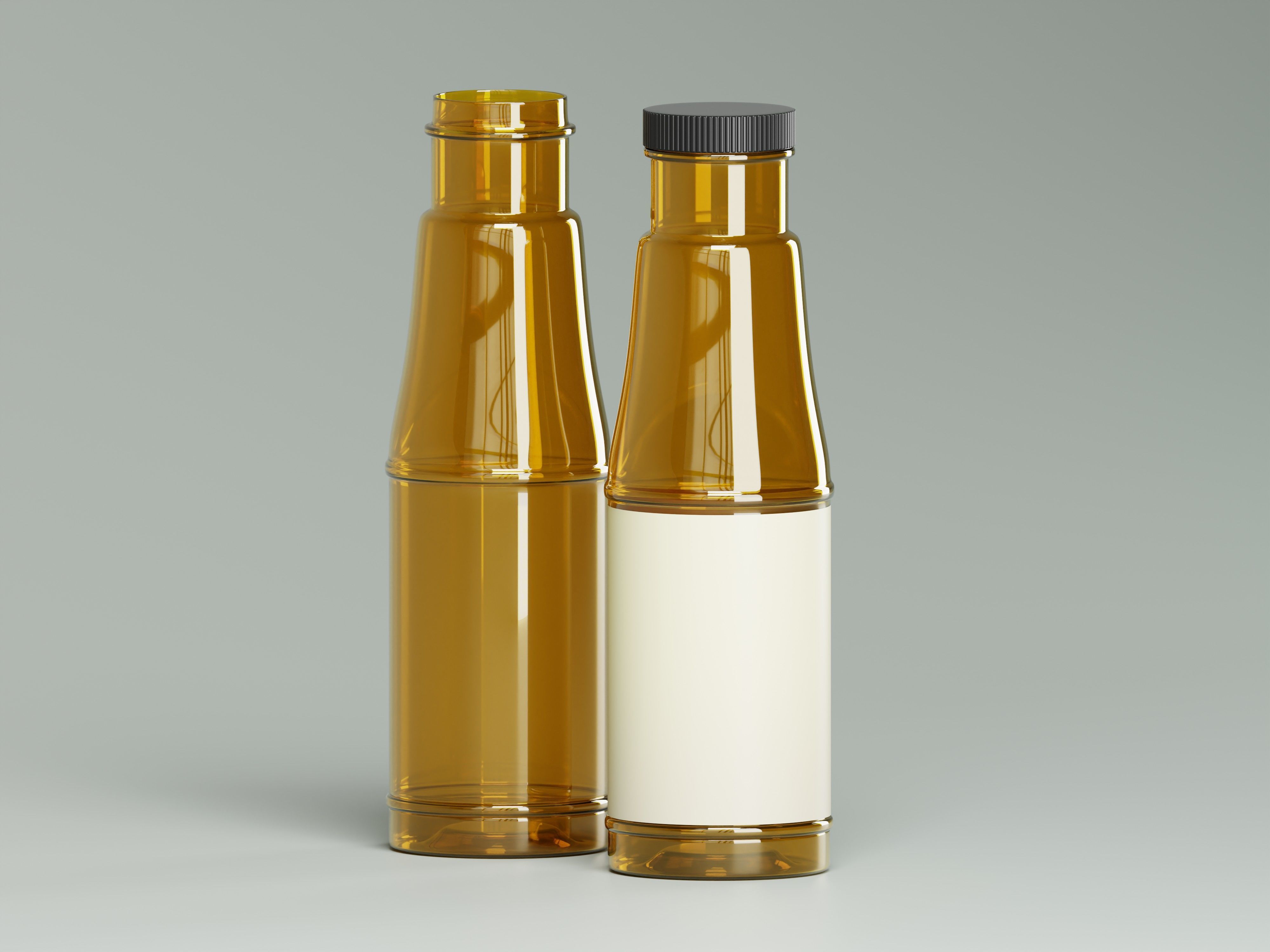 Glass Soda Soft Drink or Water Bottle 3D Model Low-poly 3D model_5