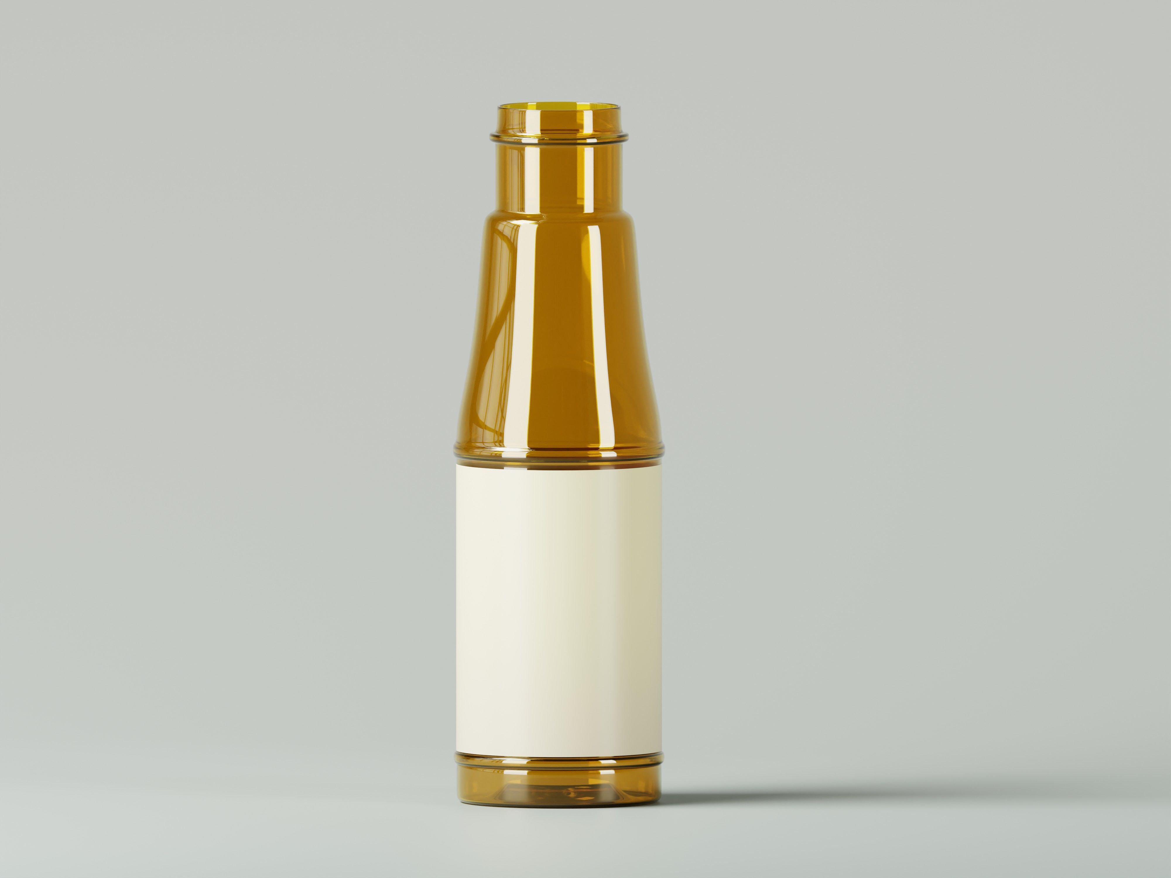 Glass Soda Soft Drink or Water Bottle 3D Model Low-poly 3D model_4