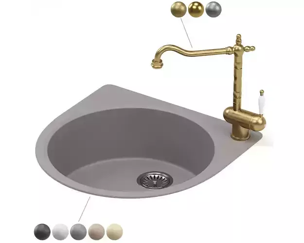 OMOIKIRI kitchen sink 3D model