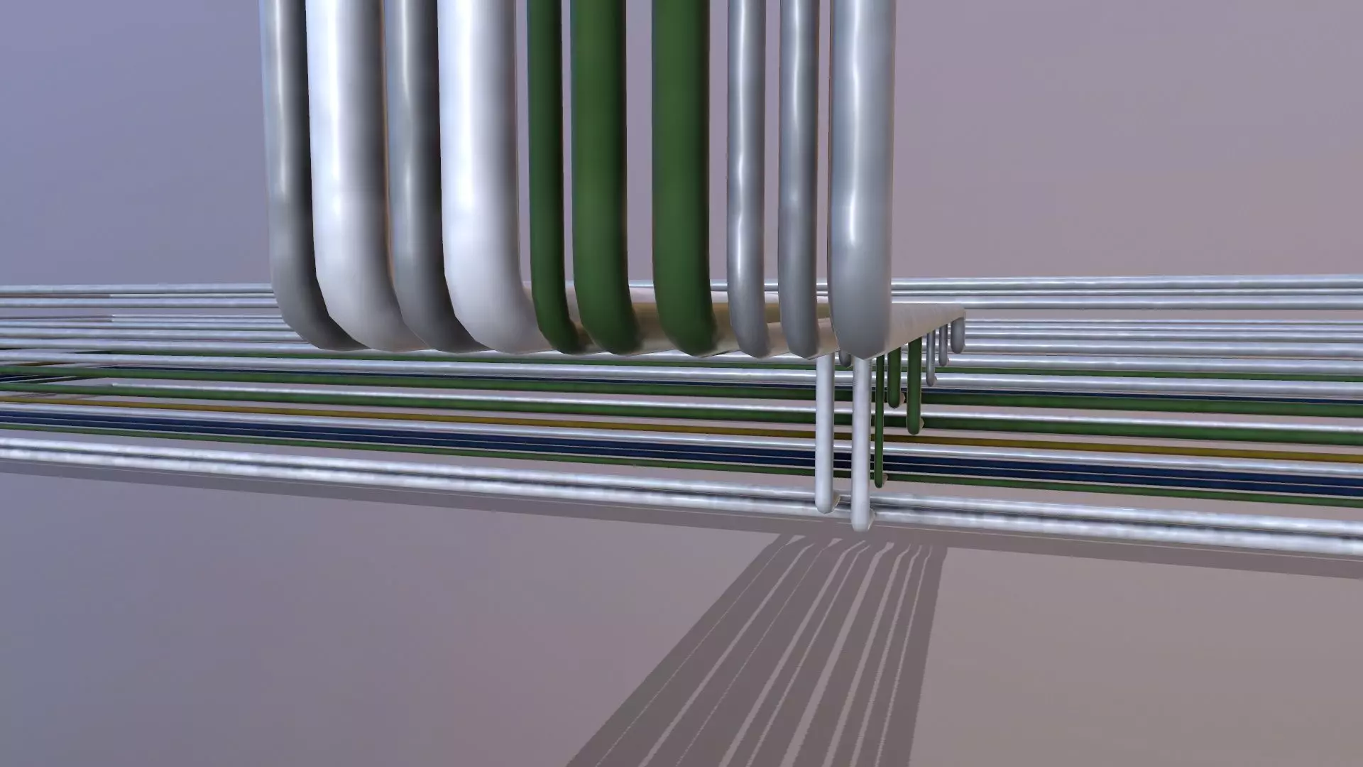 Industrial Pipe Connection Low-poly 3D model_0