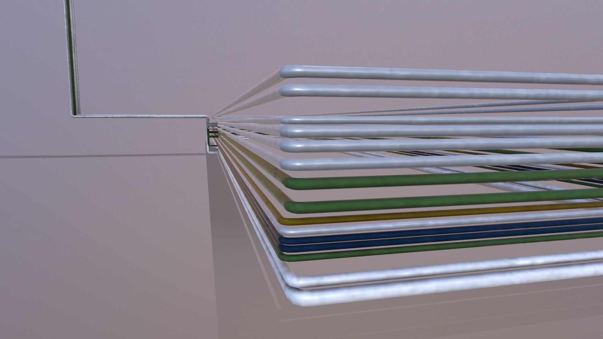 Industrial Pipe Connection Low-poly 3D model_7