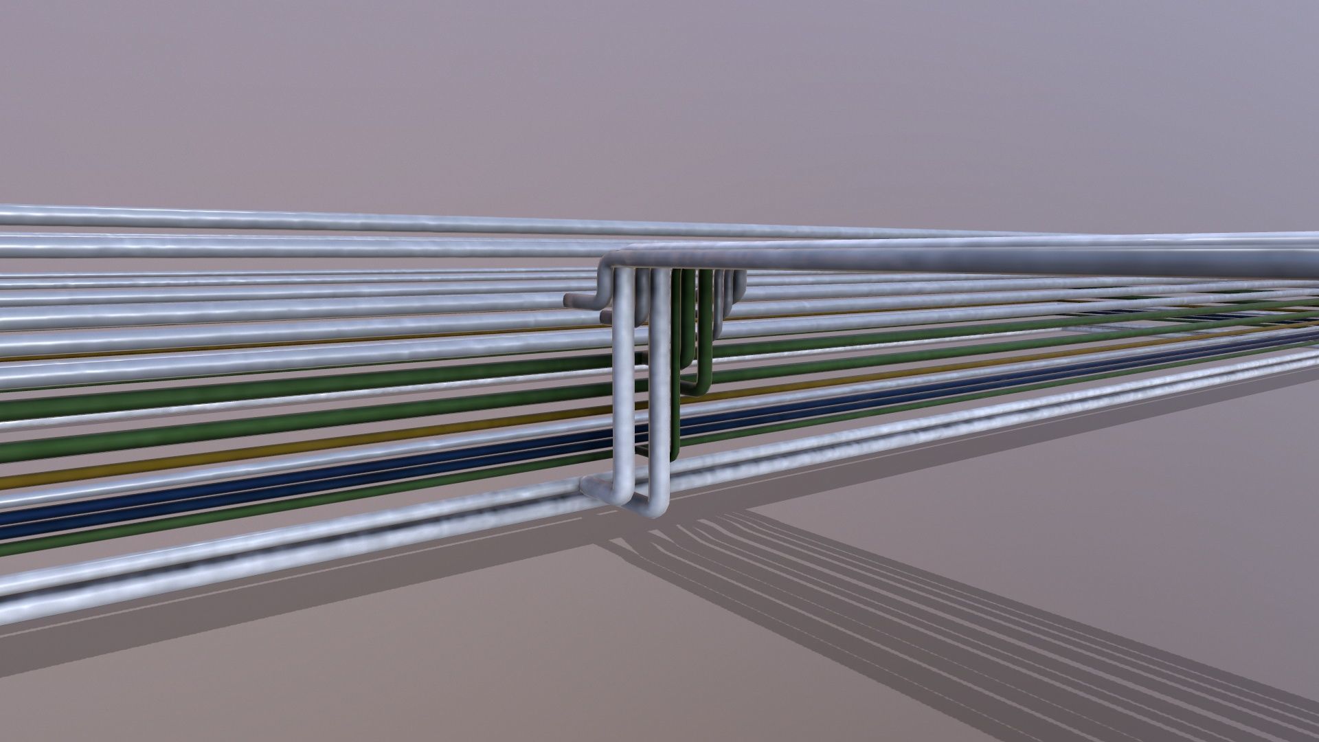 Industrial Pipe Connection Low-poly 3D model_3