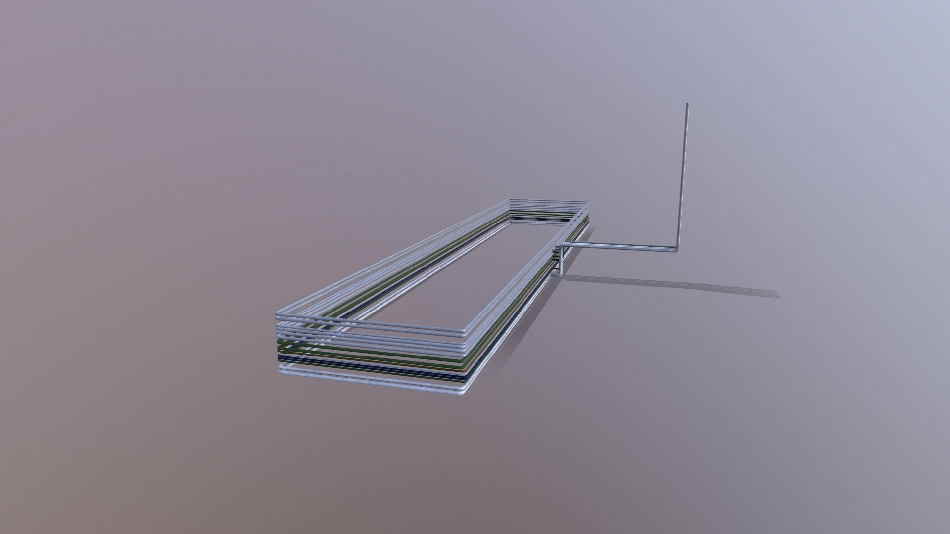 Industrial Pipe Connection Low-poly 3D model_5