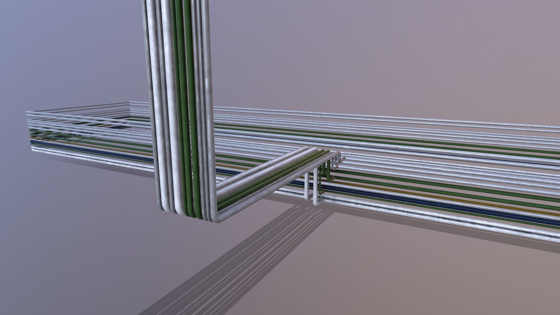 Industrial Pipe Connection Low-poly 3D model_4