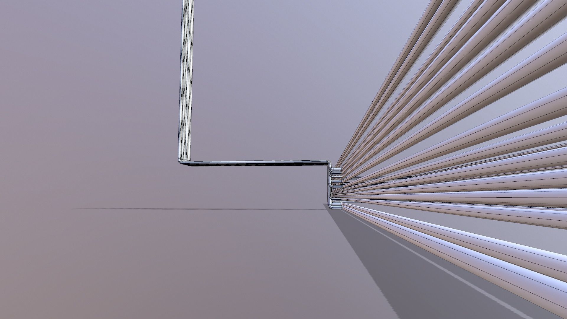 Industrial Pipe Connection Low-poly 3D model_10