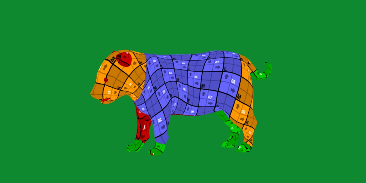 Bush Dog Low-poly 3D model_18