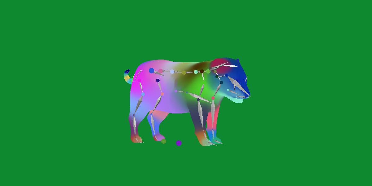 Bush Dog Low-poly 3D model_27