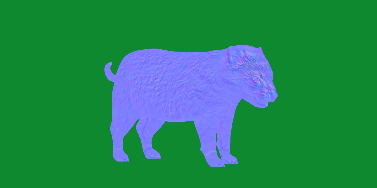 Bush Dog Low-poly 3D model_30