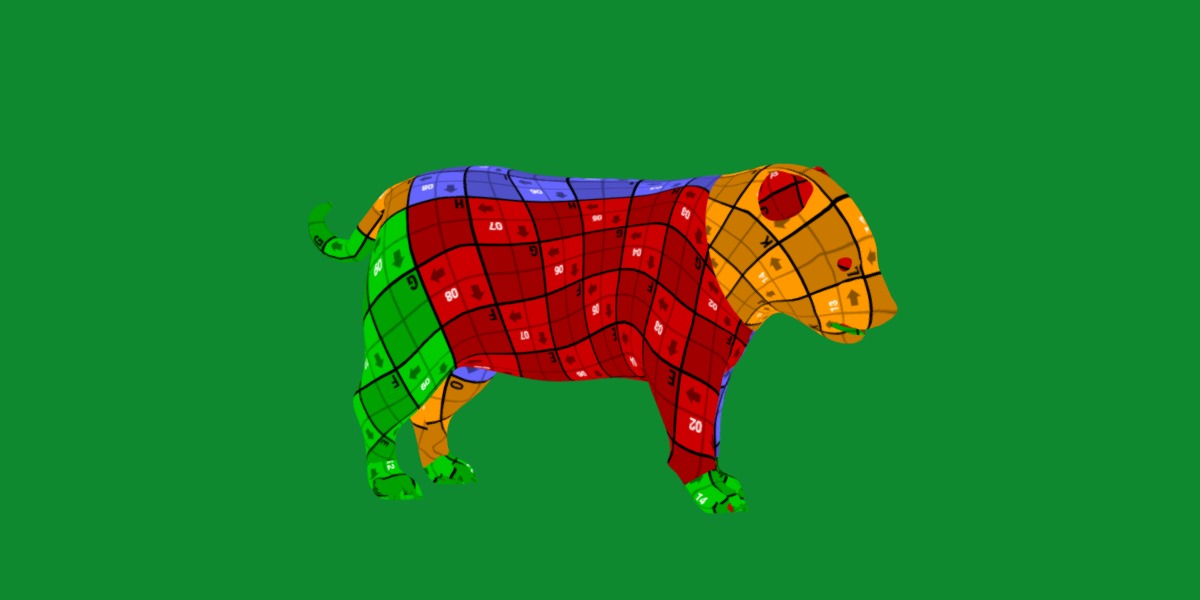 Bush Dog Low-poly 3D model_20