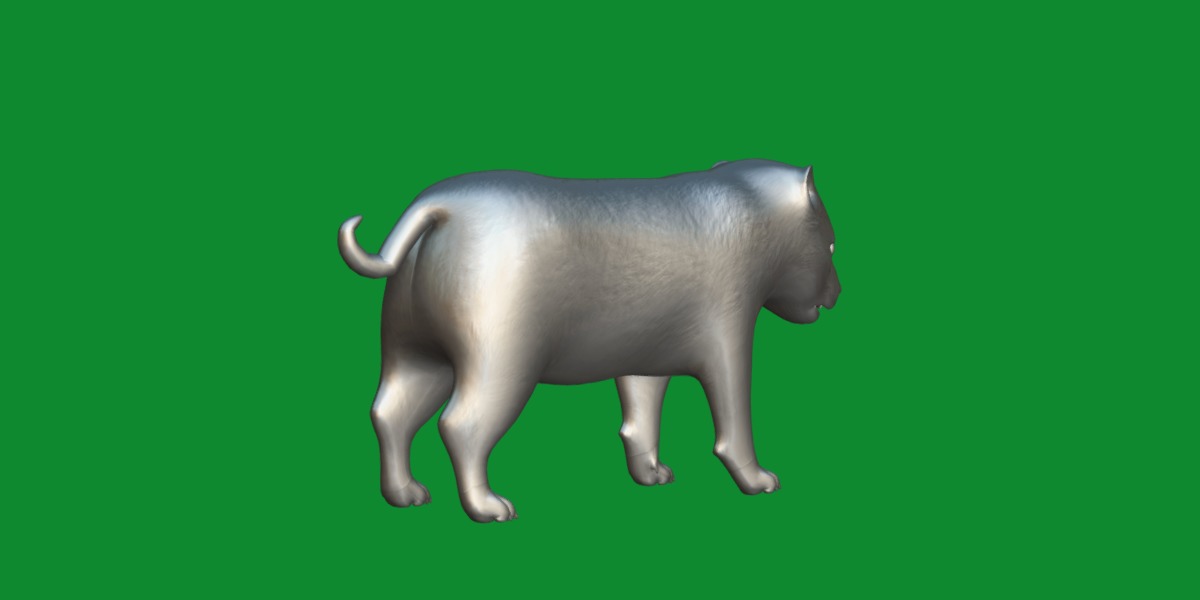 Bush Dog Low-poly 3D model_13