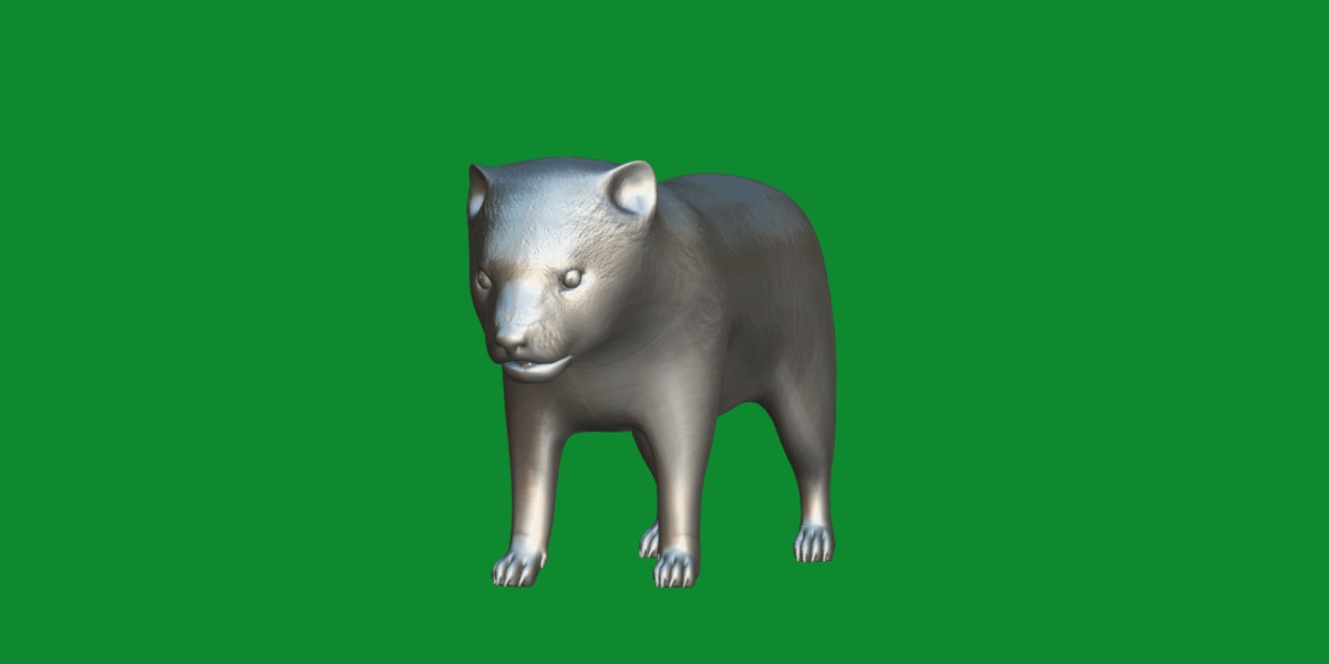 Bush Dog Low-poly 3D model_12