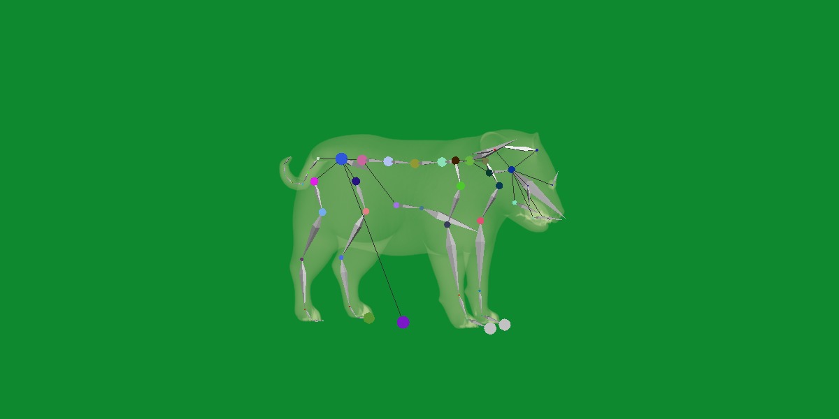 Bush Dog Low-poly 3D model_26