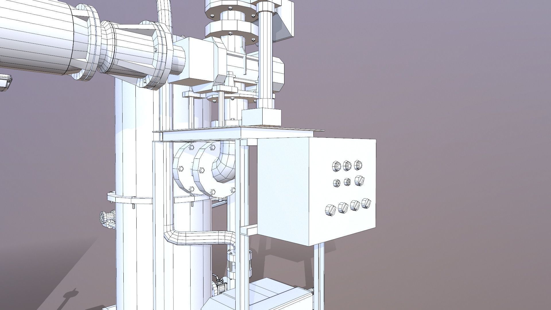 Pump and Tank Low-poly 3D model_14