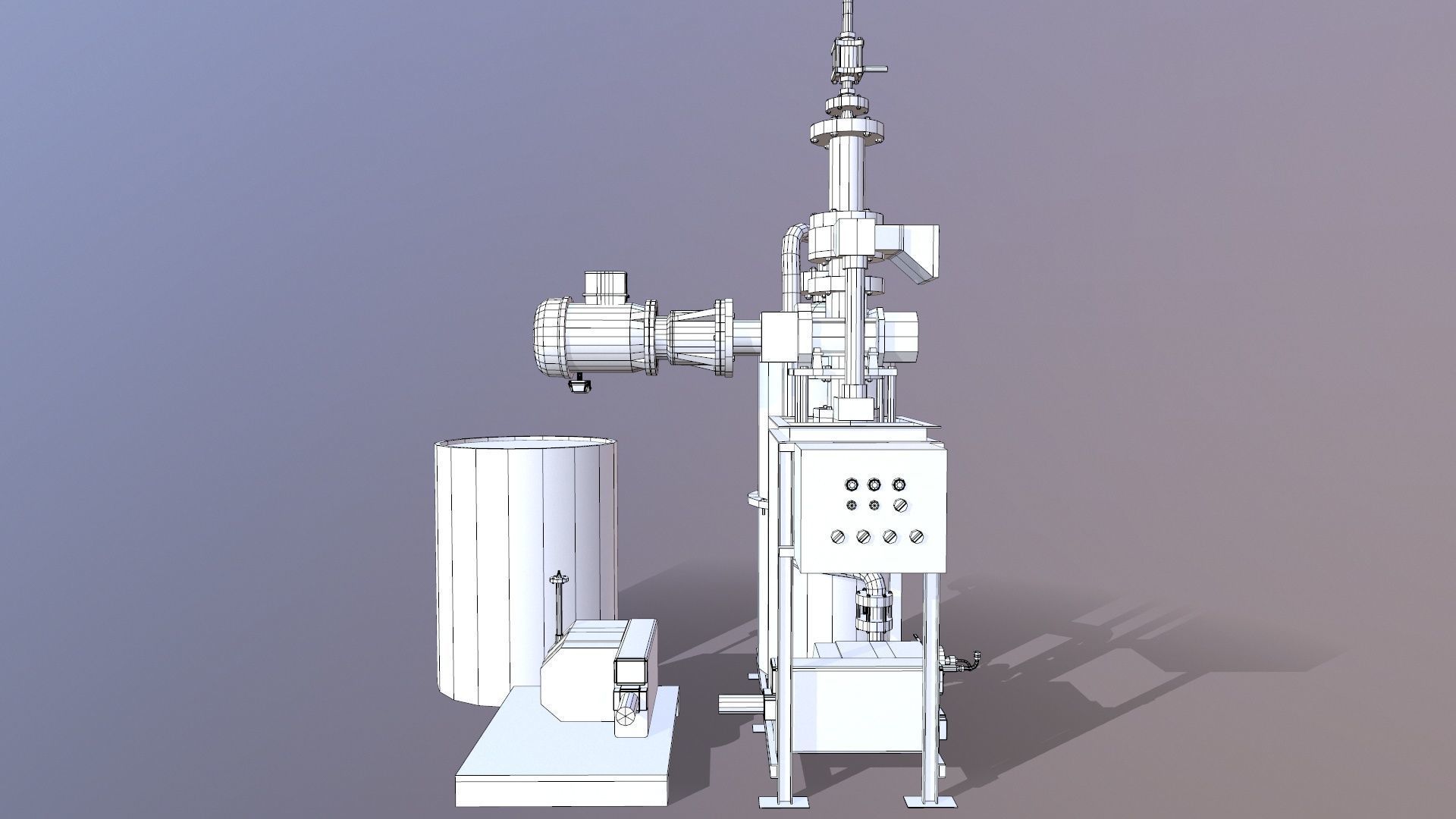 Pump and Tank Low-poly 3D model_18