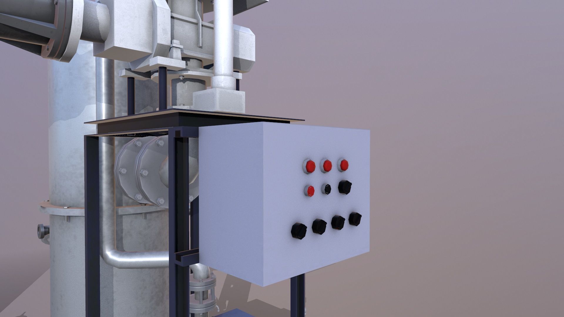 Pump and Tank Low-poly 3D model_13