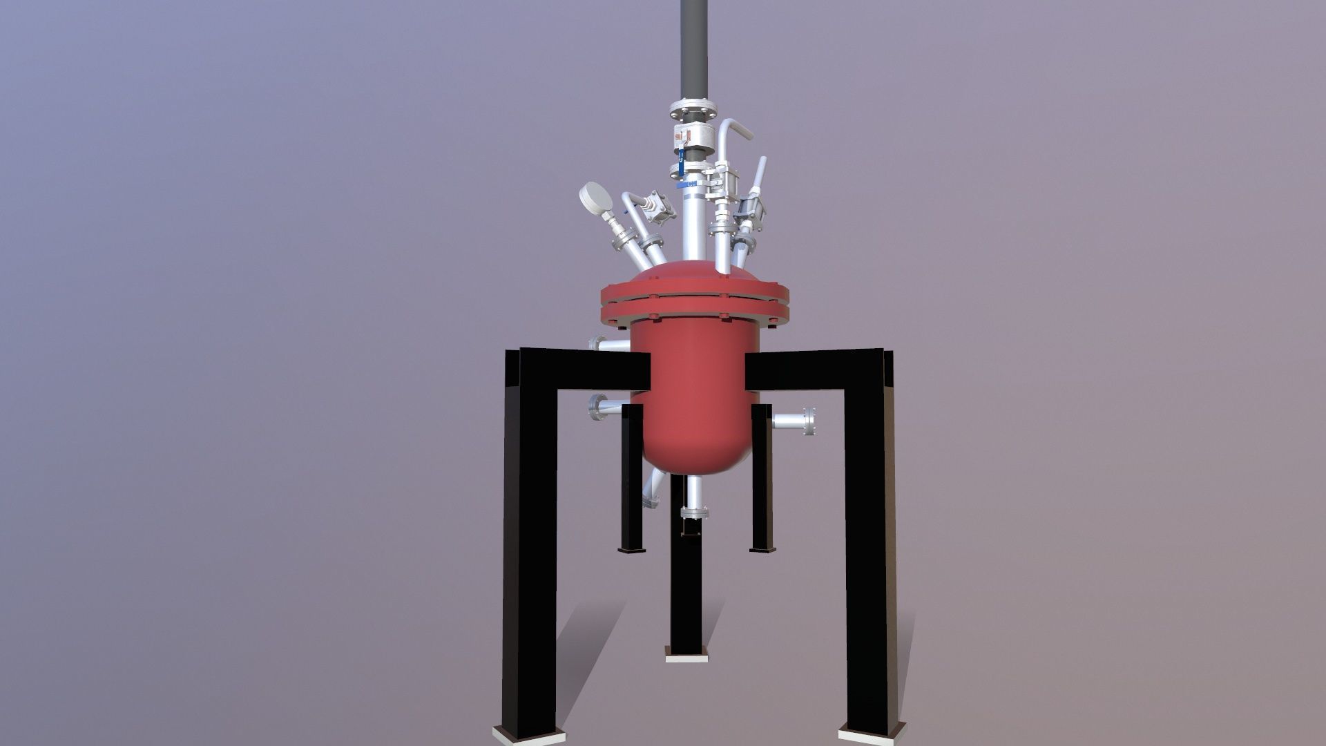 Filter dryer Low-poly 3D model_2