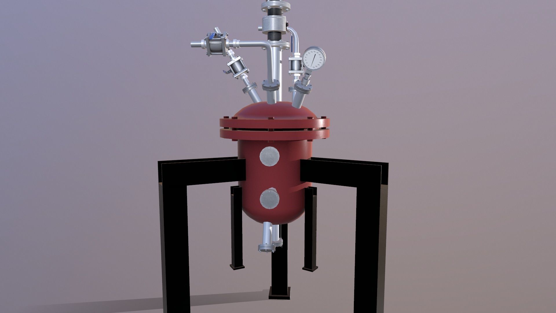 Filter dryer Low-poly 3D model_3