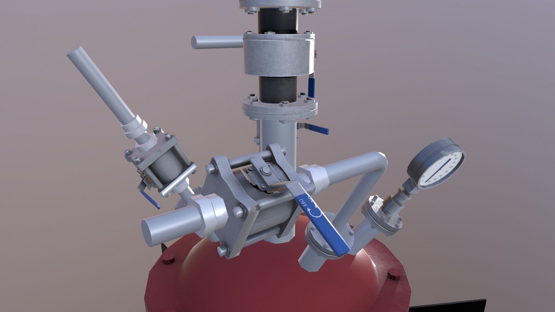 Filter dryer Low-poly 3D model_5