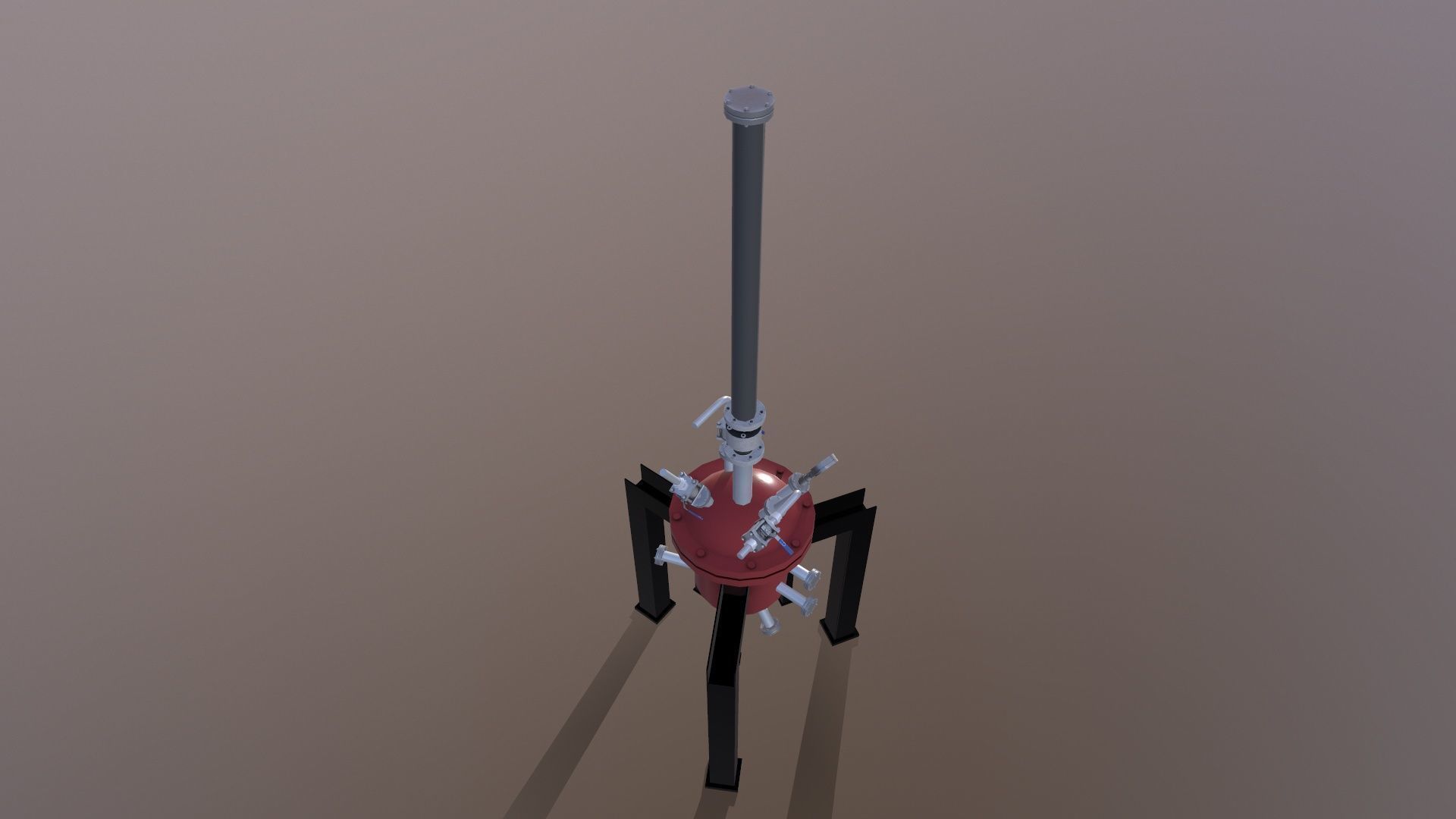 Filter dryer Low-poly 3D model_7