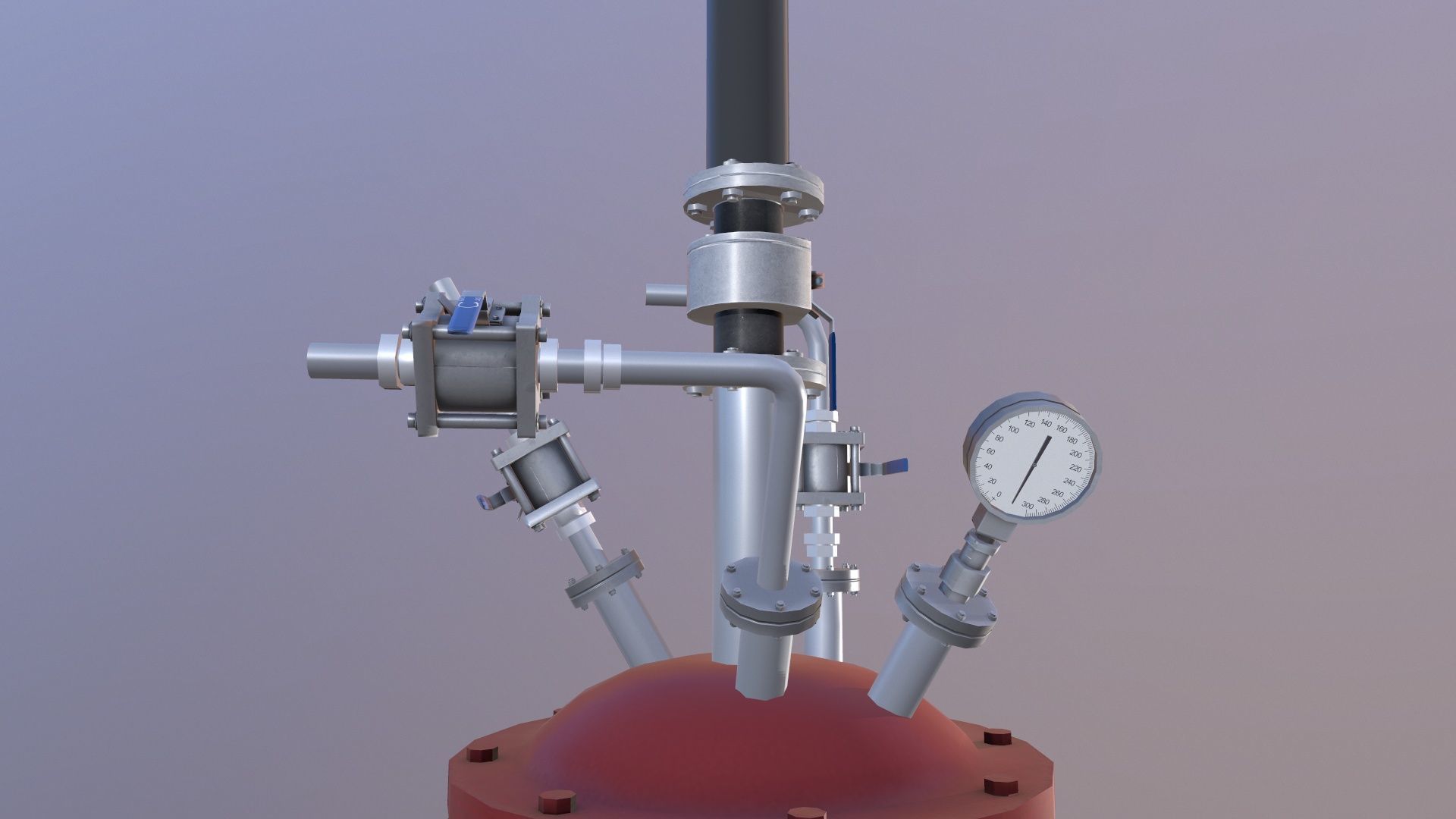 Filter dryer Low-poly 3D model_10