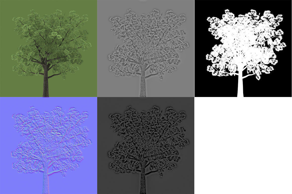 Horsechestnut Low Poly V2 Low-poly 3D model_9