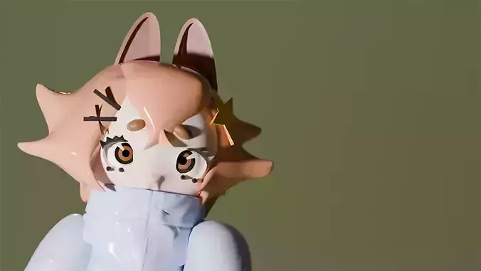 Shy Rabbit girl Character 