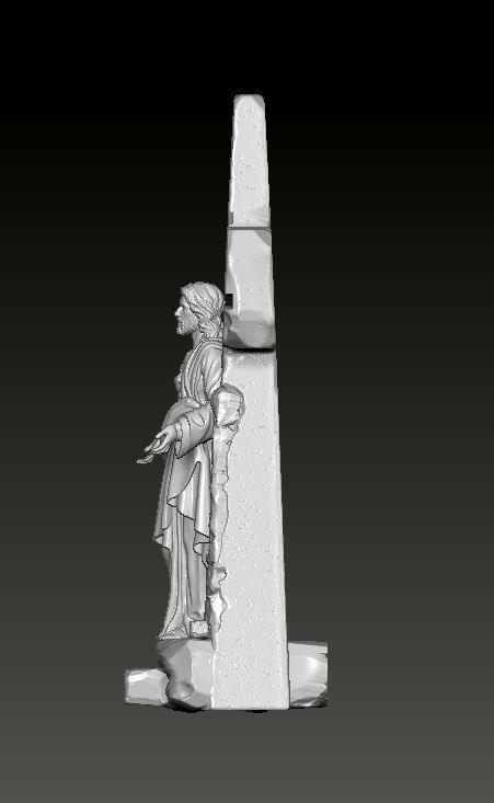 Statue of Jesus Resurrection of the Cross 3D print model_15