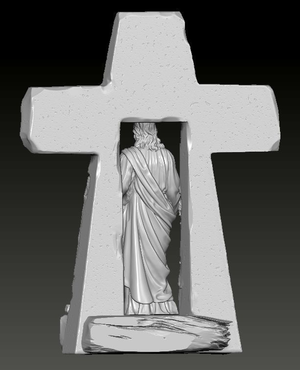 Statue of Jesus Resurrection of the Cross 3D print model_8