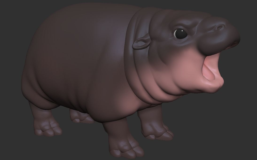 Moo Deng - Cutest Baby Hippo Ever 3D print model_1