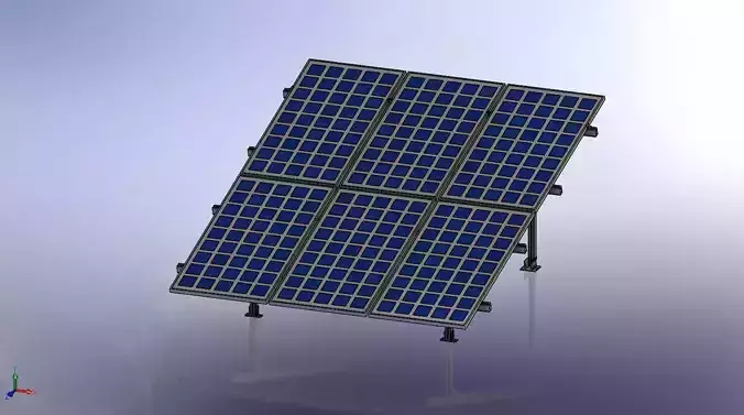 Solar panel mount on support  ALL part