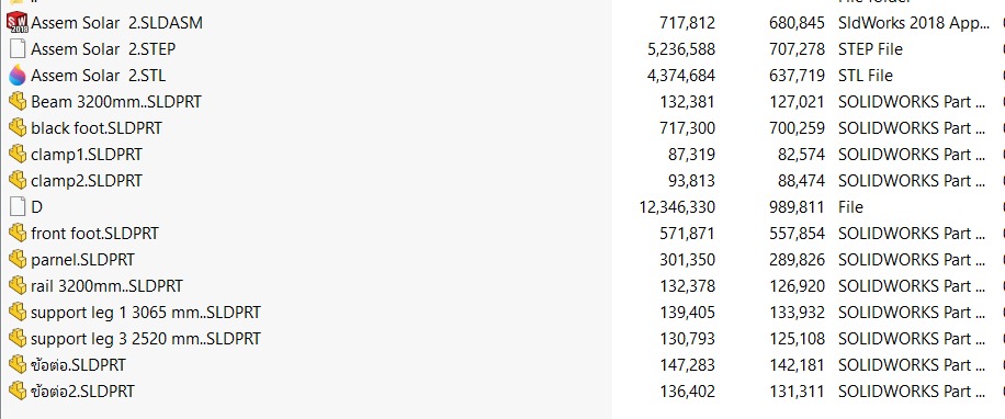 Solar panel mount on support  ALL part 3D model_5