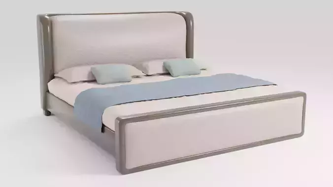 The bed has a modern design and is made of quality materials