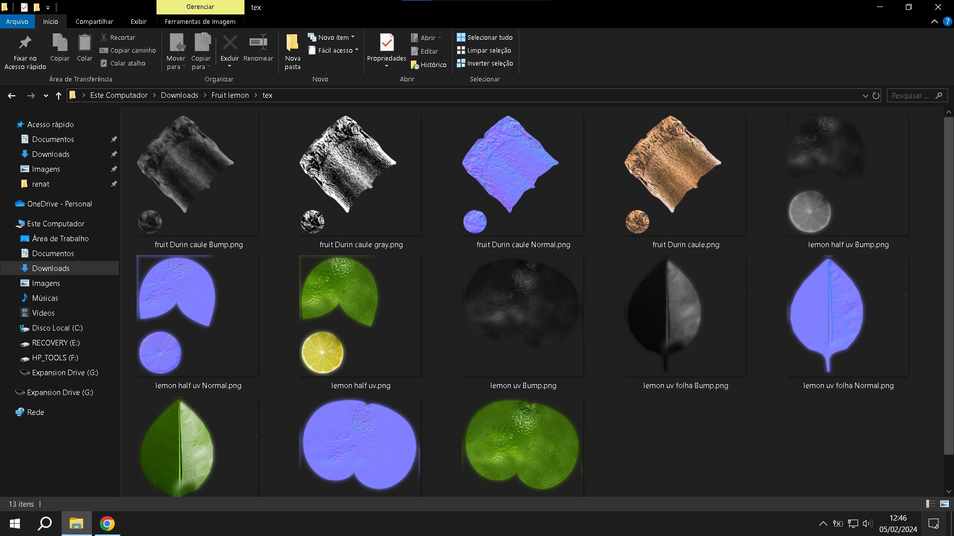 Fruit Lemon and half 3D model_9