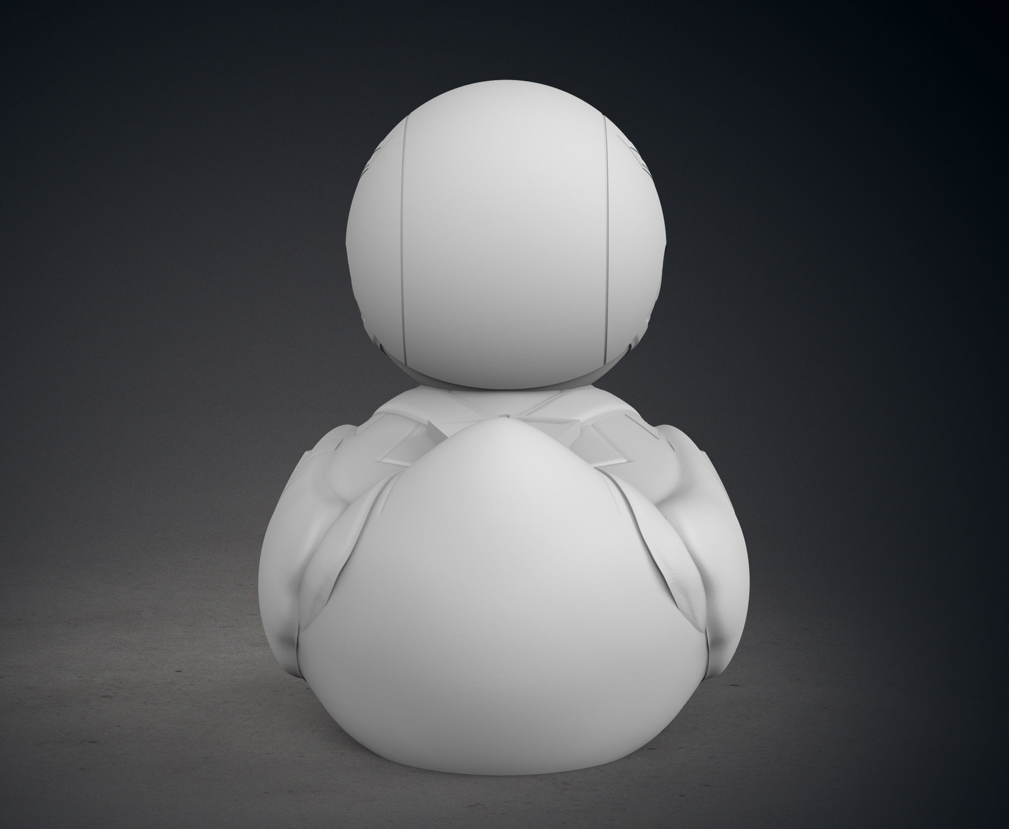 Cute Captain America Rubber Duck 3D print model_6