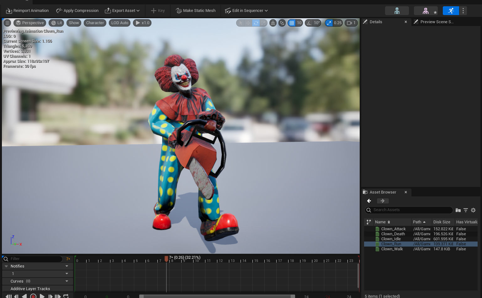 Killer Clown Low-poly 3D model_17