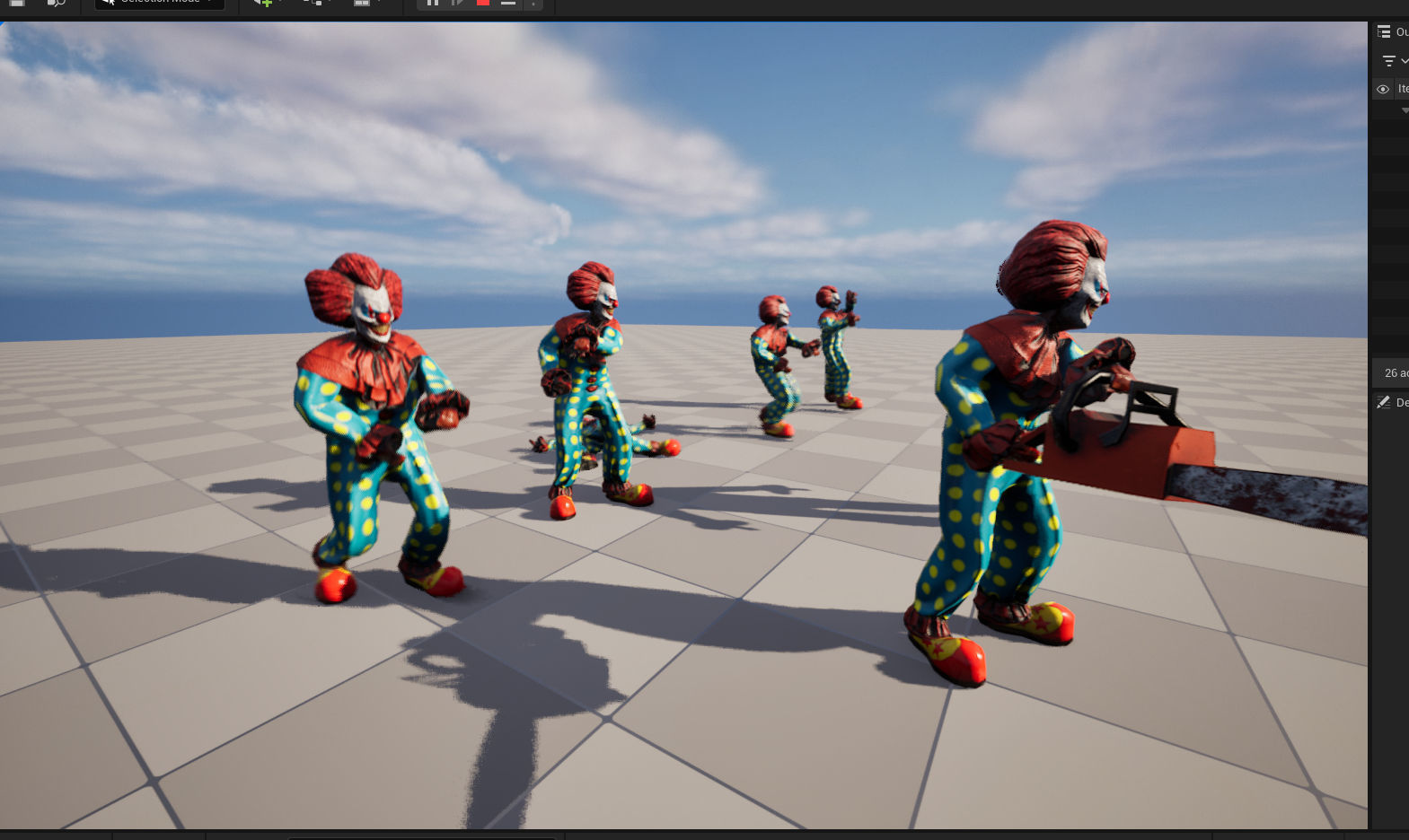 Killer Clown Low-poly 3D model_6