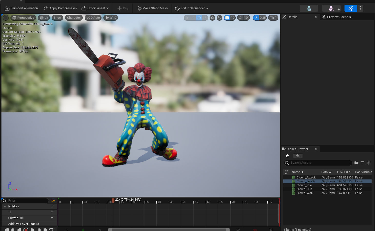 Killer Clown Low-poly 3D model_18