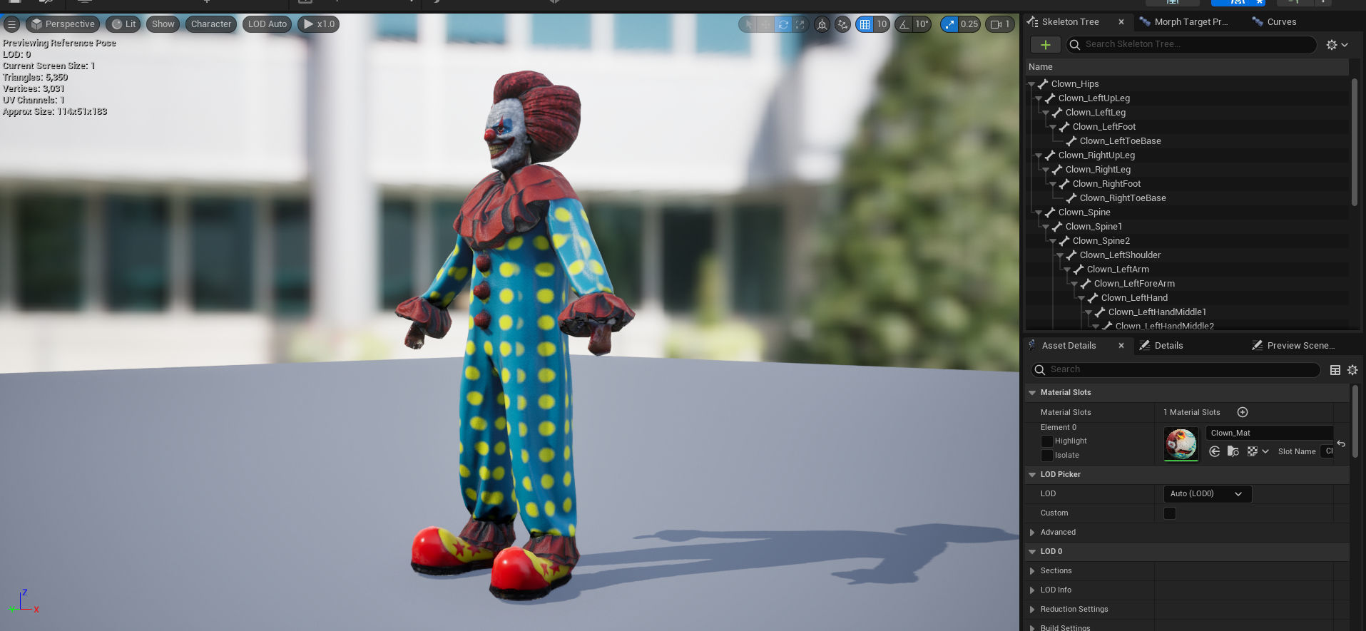 Killer Clown Low-poly 3D model_10