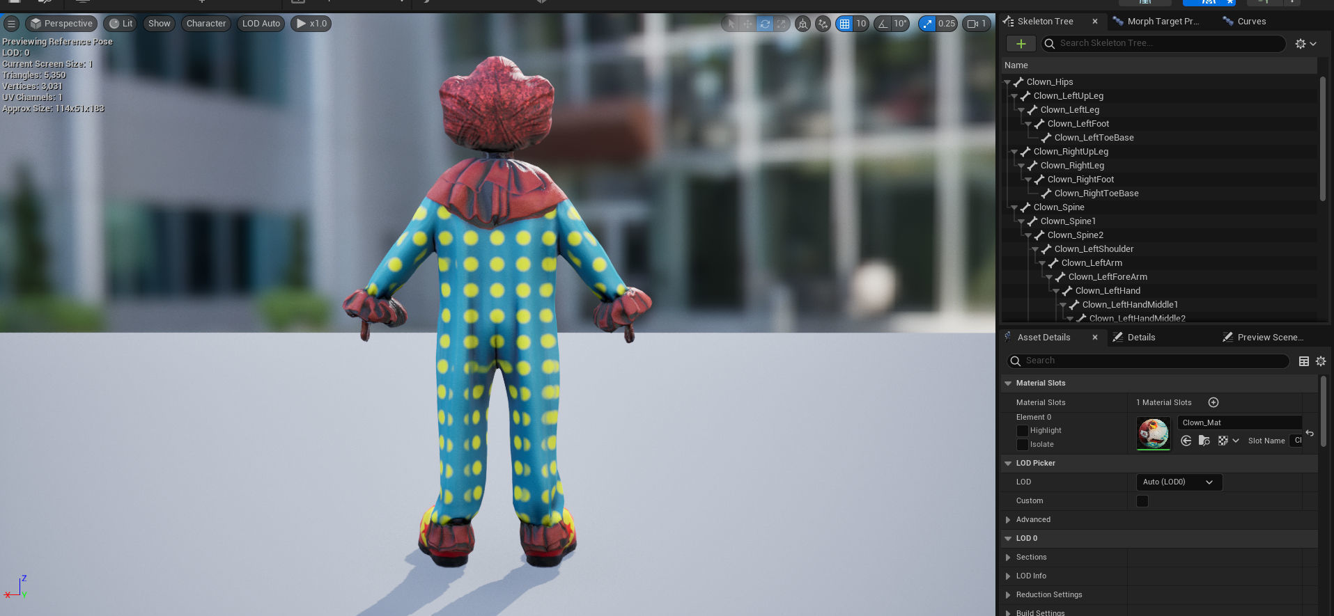 Killer Clown Low-poly 3D model_12