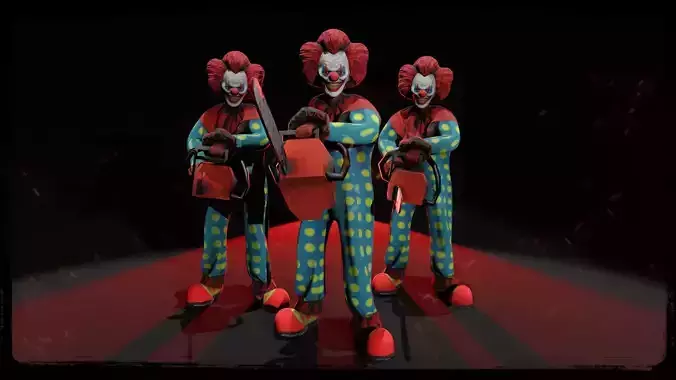 Killer Clown Low-poly 3D model Killer Clown Low-poly 3D model