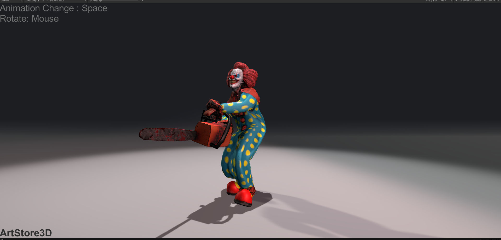 Killer Clown Low-poly 3D model_24
