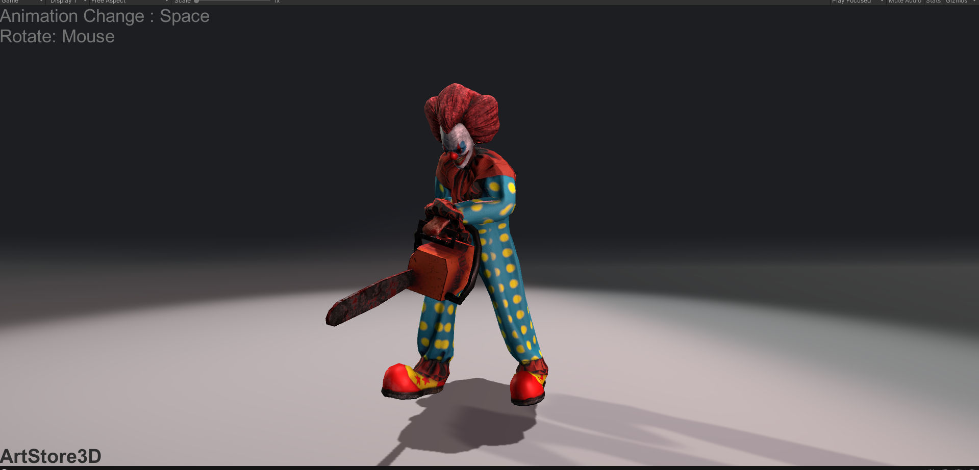 Killer Clown Low-poly 3D model_22