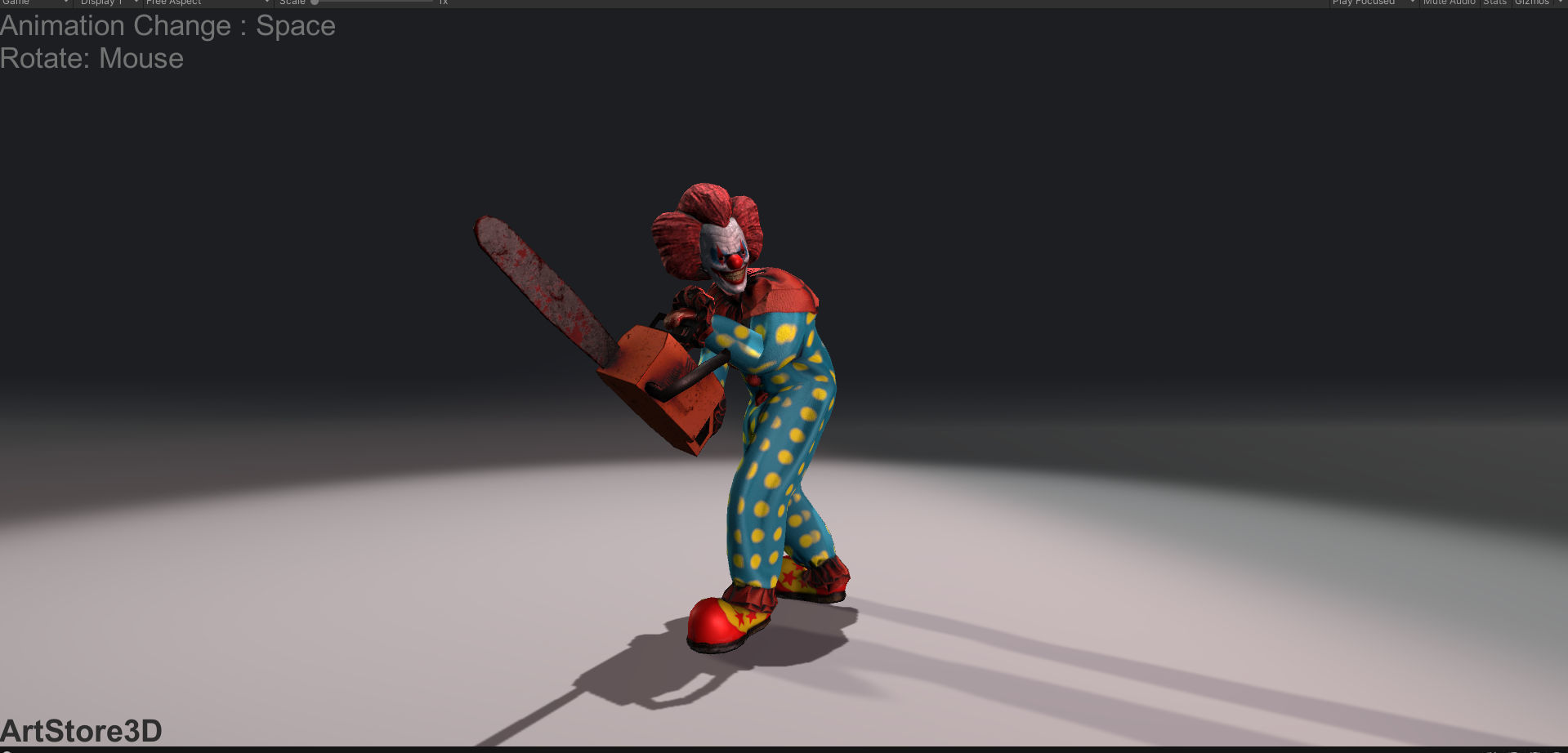 Killer Clown Low-poly 3D model_23