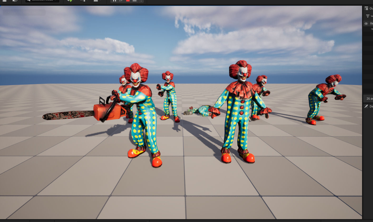 Killer Clown Low-poly 3D model_8