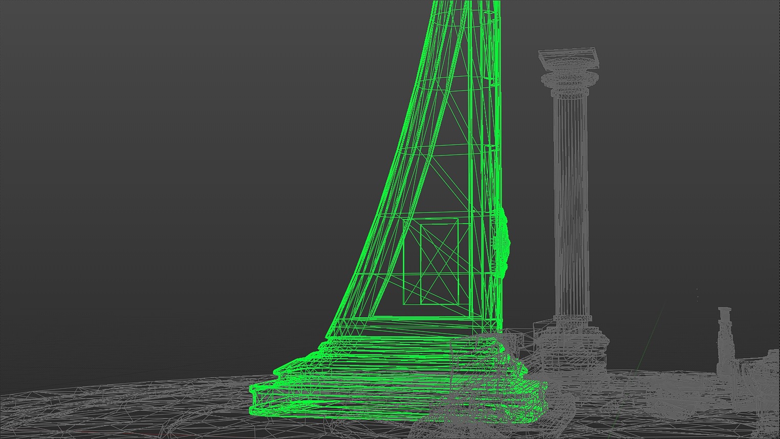 Ancient ruins asset kitbash unreal engine low polly game ready Low-poly 3D model_10