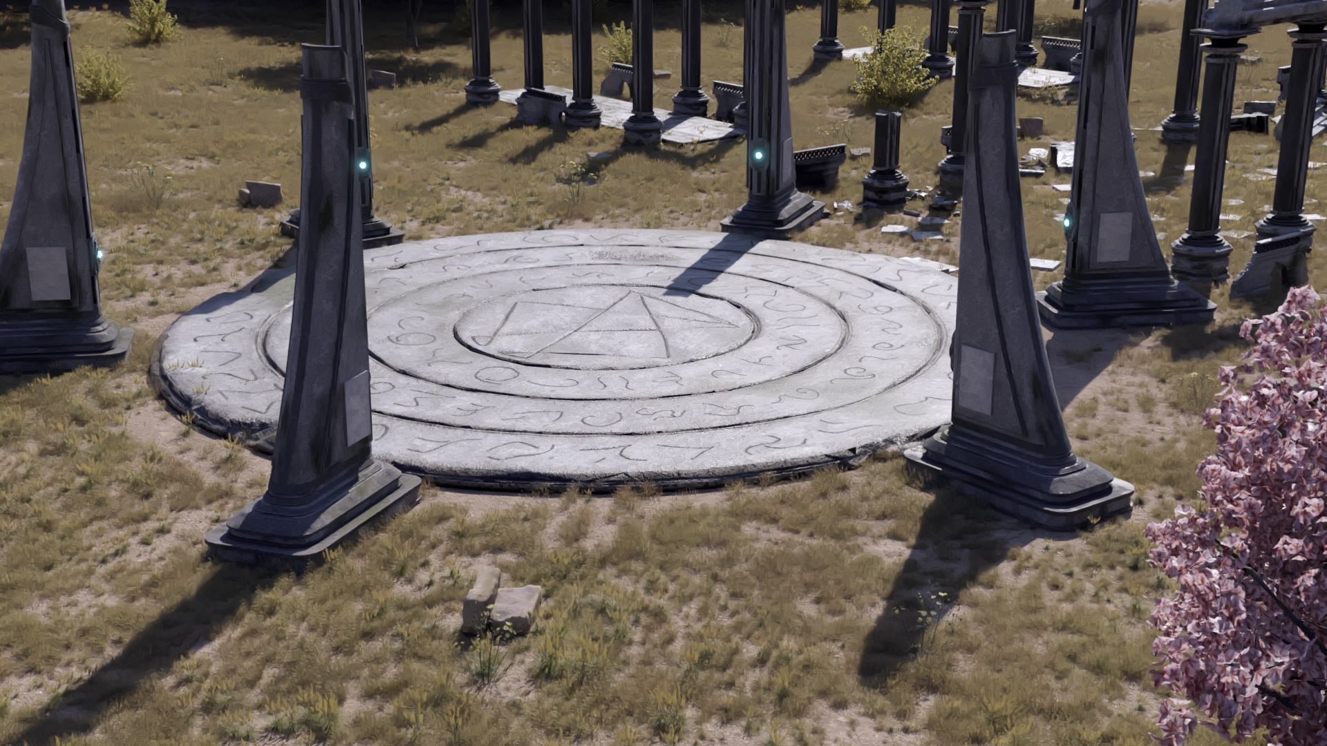 Ancient ruins asset kitbash unreal engine low polly game ready Low-poly 3D model_2