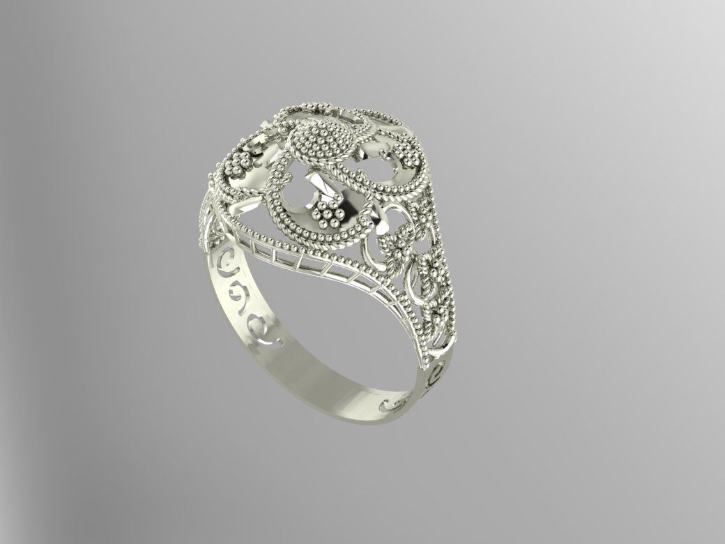 Gold Ring  18 3D print model_1