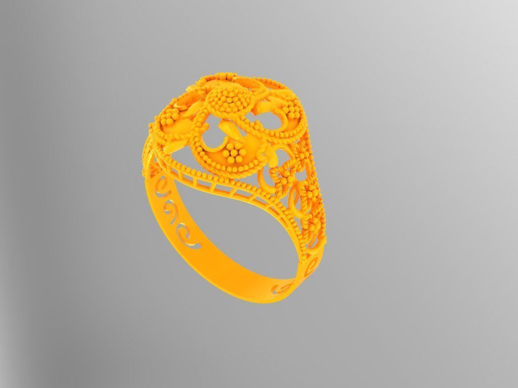 Gold Ring  18 3D print model_3