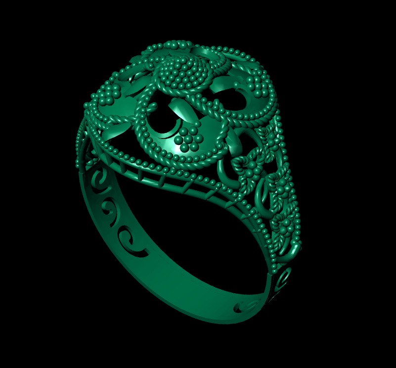 Gold Ring  18 3D print model_4